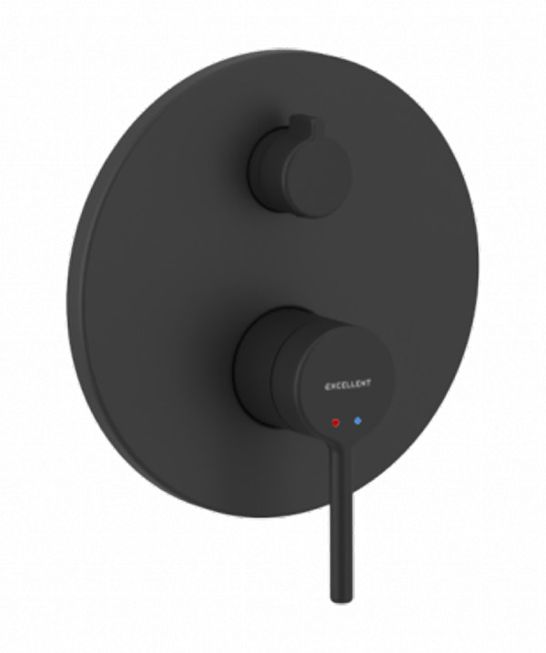 Excellent PI Bateria prysznicowo-wannowa podtynkowa, czarna, Fix-box (AREX.1245BL)